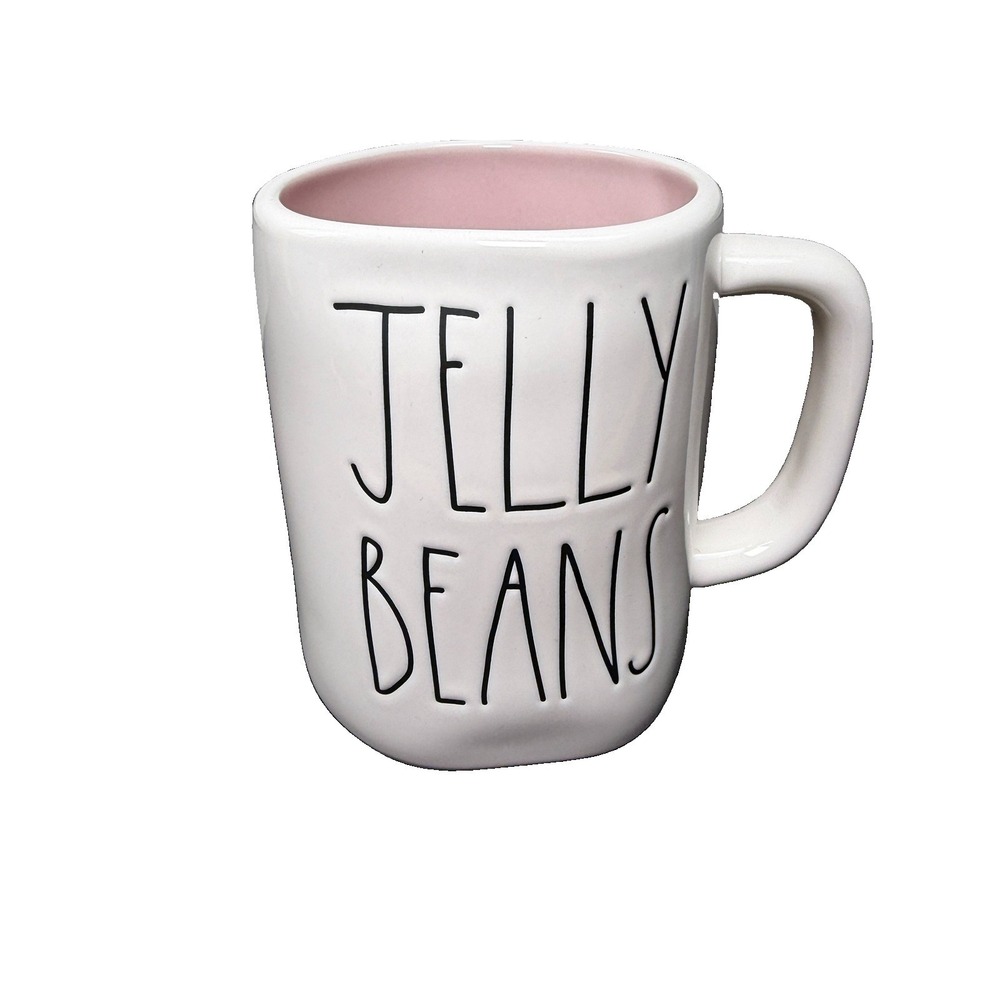 Rae Dunn "Jelly Beans" Easter Candy Artisan Collection Mug 16oz Pink Inside